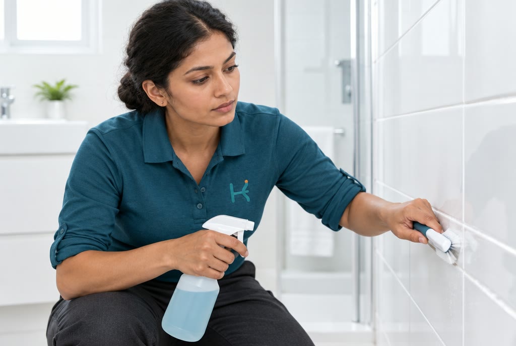 Illustrative deep cleaning scene